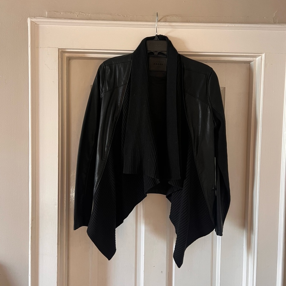 Women's Black faux leather Jacket